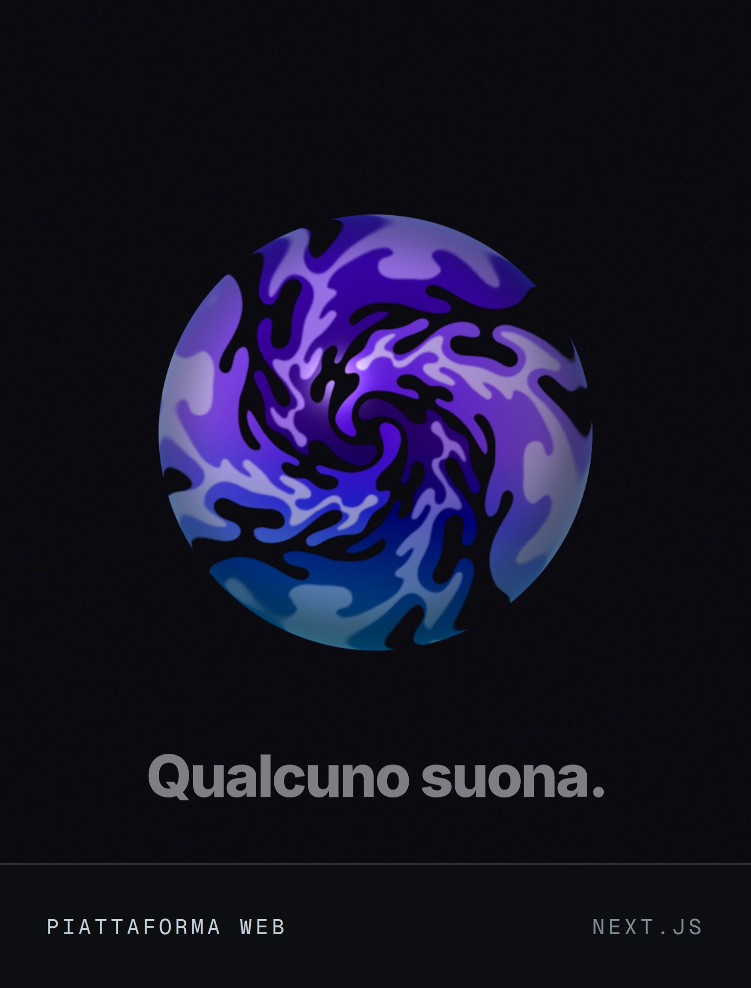 Pagina del progetto Vybes, piattaforma per artisti e organizzatori